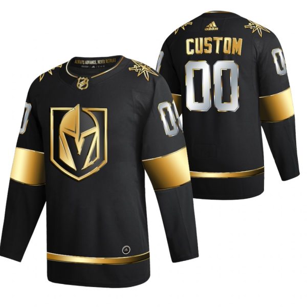 Vegas Golden Knights Trikot Benutzerdefinierte Schwarz 2021 Golden Edition Limited Authentic